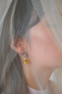 Boucles d'oreilles Coral Citrines